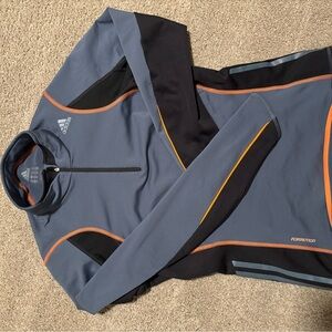 Adidas Performance Jacket in Gray and Black with Orange Accents